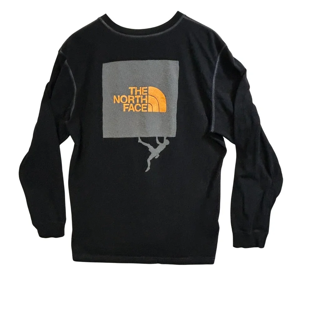 North Face Long Sleeve T-Shirt Mens XL Rock Climber Logo Outdoor Gorpcore Hiking